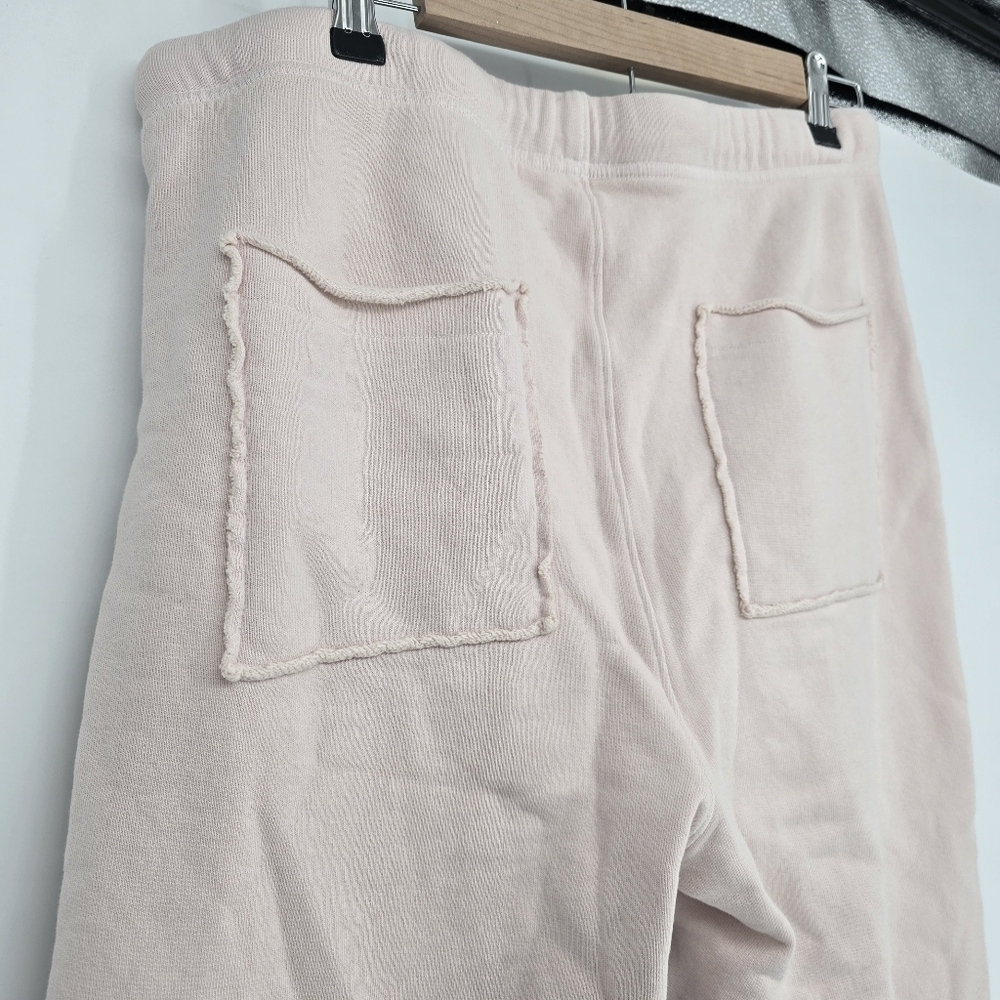 Frank & Eileen Bella triple fleece pocket blush pink capri sweatpants Large - Picture 3 of 6